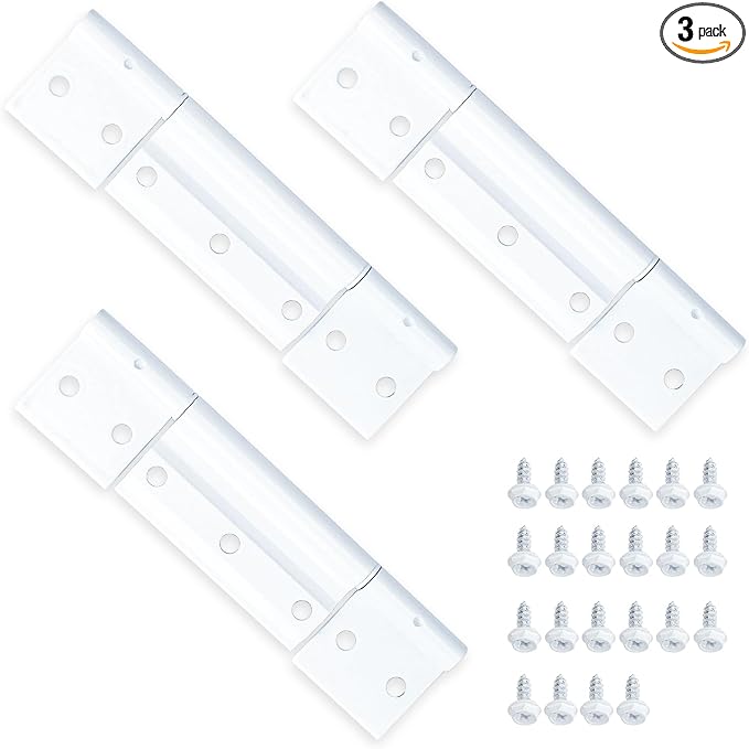 3Pack Screen Door Hinges, Aluminum 1/8 in. Grooved Center by SyunsXoon