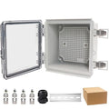 Waterproof Electrical Box, IP67 Junction Box Stainless Steel Latch Hinged Clear by YETLEBOX