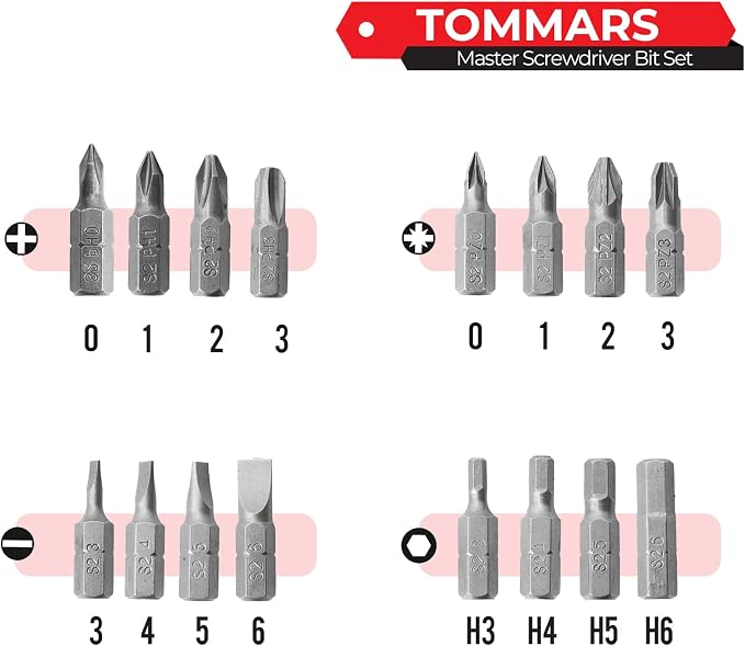 102-Pc Screwdriver Bit Set | S2 Steel, 1/4" Hex Shank Bits, Quick Release Bit - Image 4