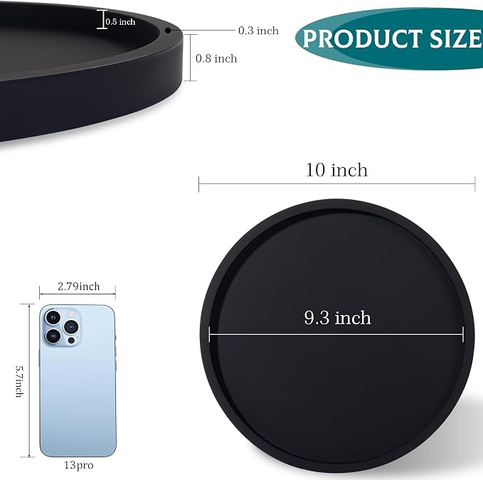 Silicone Bathroom Tray Coffee Table Decor Perfume Organizer, Waterproof - Image 6