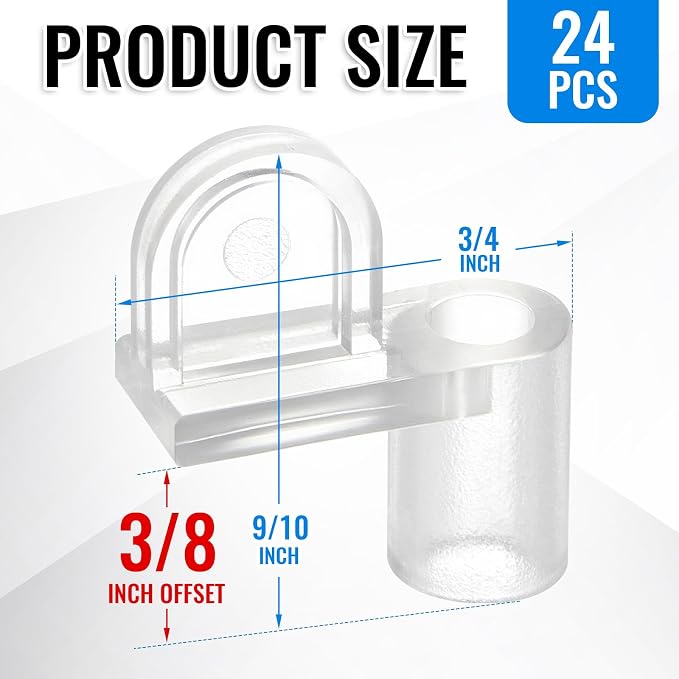 Blulu 24 Pack 3/8 in Nylon Window Screen Clip - Image 2