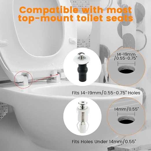 Aifeier ET 6 Pack Toilet Seat Bolts and Nuts Set - Image 4