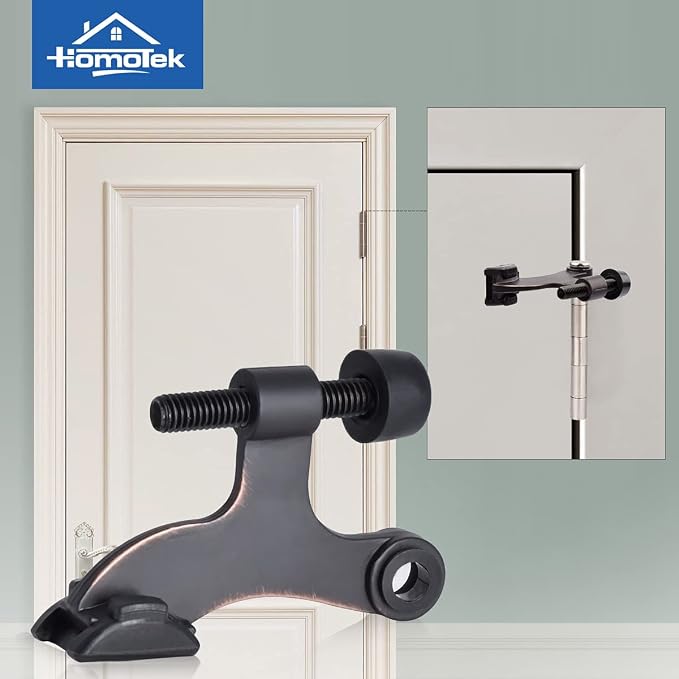 HOMOTEK 12 Pack Hinge Pin Oil Rubbed Bronze Door Stopper, Adjustable Deluxe - Image 6