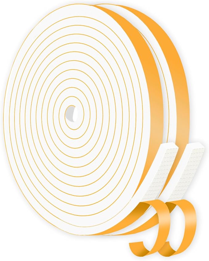 Weather Stripping Door Seal, High Density CR, 1/2 in x 1/4 in x 26Ft | Door by MIKONIYA