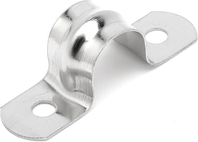 25pcs M12 304 Stainless Steel Rigid Pipe Strap Two Hole Cable Strap u Bracket - Image 7