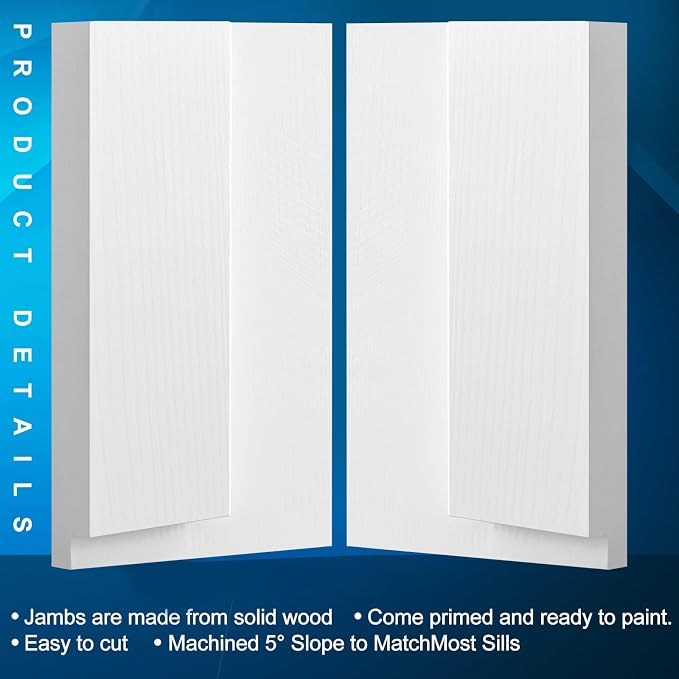 CroBlissful 1 Set 12 Inch L X 6-9/16 Inch W X 1-1/4 T Exterior Door Jamb Repair - Image 3