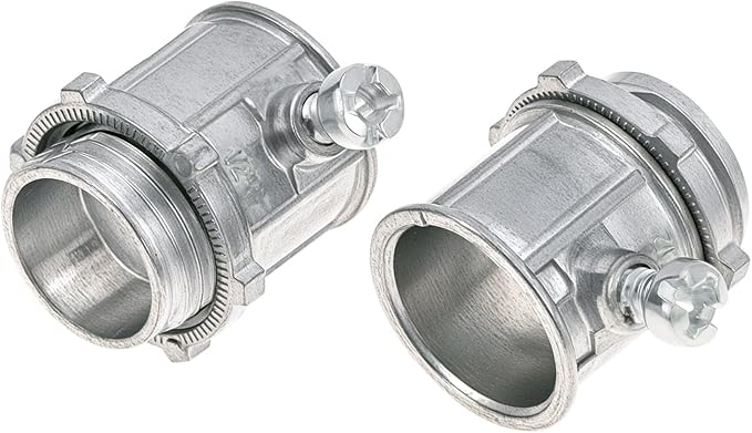 QWORK EMT Set Screw Connectors, 1/2" Zinc Die Cast, High Voltage & Easy - Image 8
