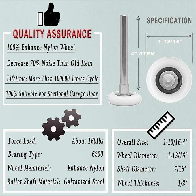 Surpass Garage Door Roller/Hinge/Top Bracket/Wire Rope - Image 5