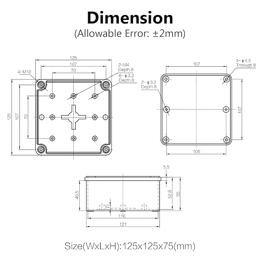 Junction Box IP67 Waterproof Dustproof ABS Plastic Project Box - Image 6