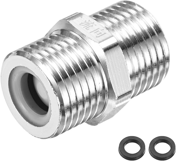 M METERXITY 1-Pack Brass Check Valve, 1/2" Male to 1/2" Male Thread One Way by MMETERXITY