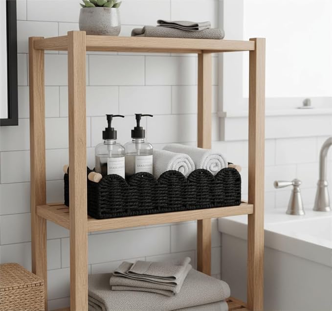 CubesLand Toilet Paper Storage Basket Organizer, Small Wicker Decor Basket | - Image 6