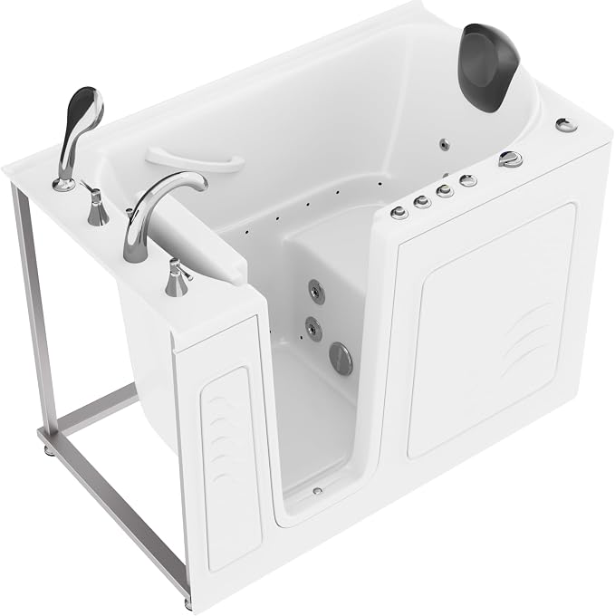 ANZZI Walk In Tub, 30 X 53 In, Left Drain, 9 Whirlpool & 26 Air Jets | The 60 - Image 5