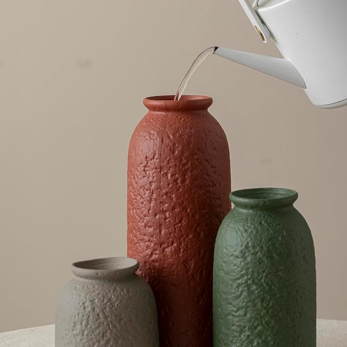 Large Decorative Ceramic Vase Set, 3 Pieces, Nordic Modern Boho Style, - Image 6