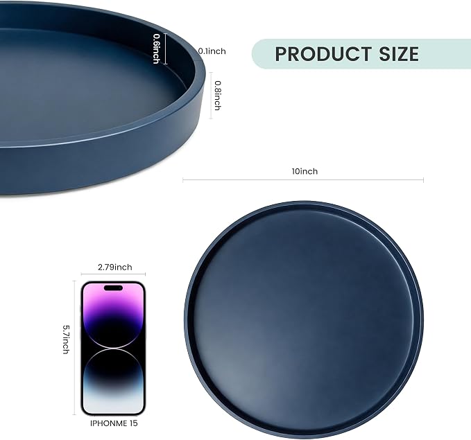 1 Pack 10" Bathroom and Vanity Tray, ABS Bathroom Counter Organizer, Coffee - Image 6