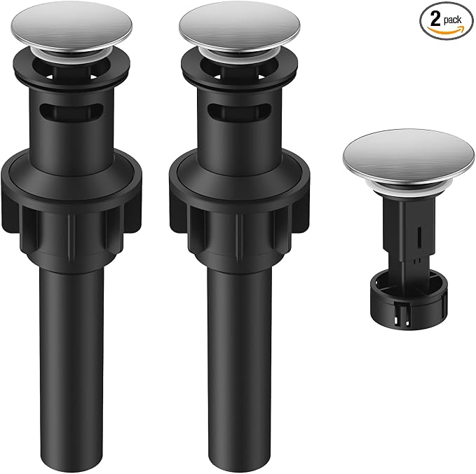 Bathroom Sink Drain with Overflow with Hair Catcher Anti-Clog Sink Strainer by Hurran