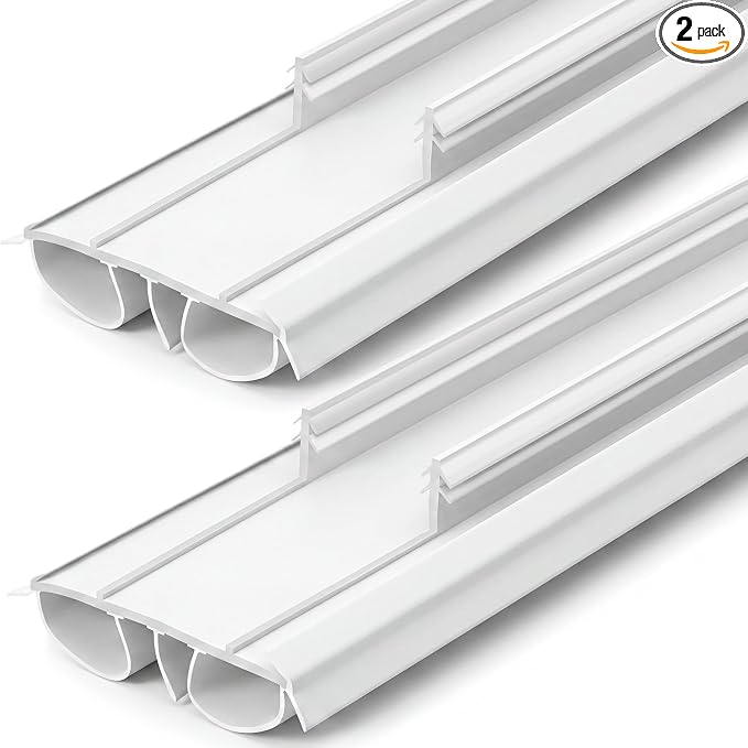 Pushglossy 2 Pcs Double Bubble Kerf Door Sweep 36" Long 1 3/4" Wide Replacement by Pushglossy