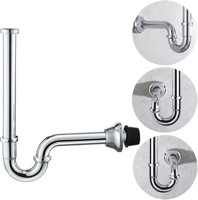 RANDOM Brass P Trap Bathroom Sink U-Shape 1-1/4 inch Sink Trap by RANDOM