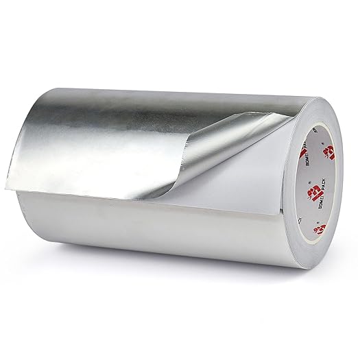 BOMEI PACK Aluminum Foil Tape, Heavy Duty Metal Foil Tape, High Temperature by BOMEIPACK