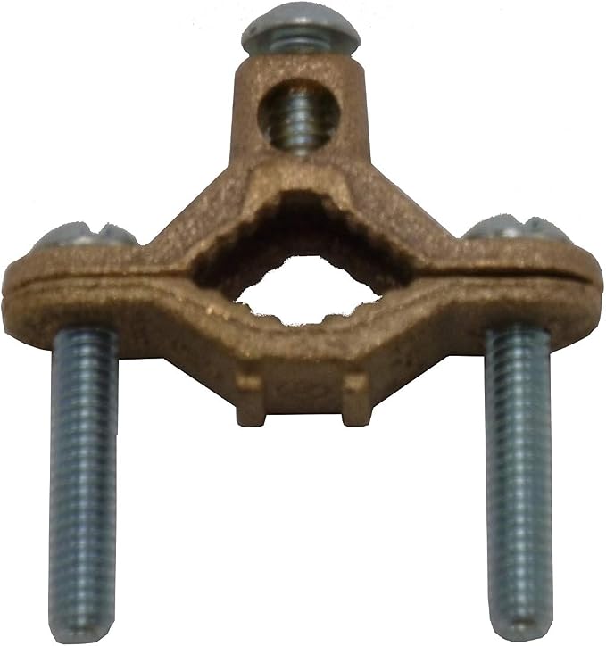 1/2" to 1" Bronze Water Pipe Ground Clamp by Unknown