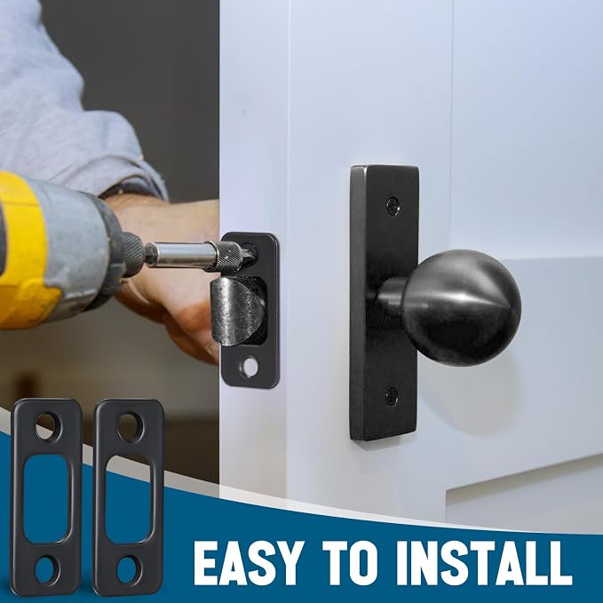 Blulu 8 Pcs 1" x 2-1/4" Door Deadbolt Strike Plate - Image 5