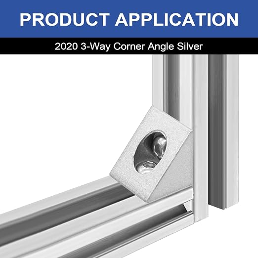 12pcs 2020 2-Way Corner Angle Bracket Connector 2020 Extrusion Hardware T-Slot - Image 4