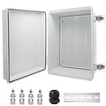 Waterproof Electrical Box, IP67 Junction Box Stainless Steel Latch Hinged Grey by YETLEBOX