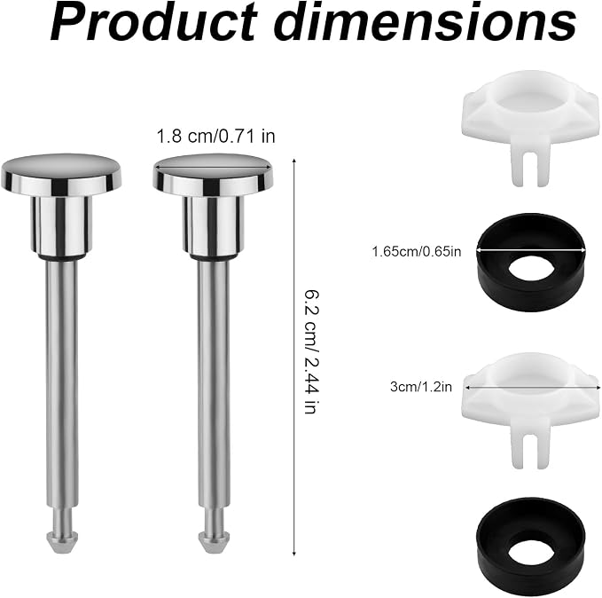 2pcs Tub Spout Diverter Repair Kit, 2 Valve Stems, 2 Seals & Diverter Gates | - Image 2