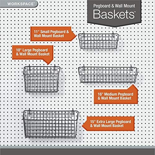 Spectrum Pegboard & Wall Mount Basket, Industrial Gray - Image 5