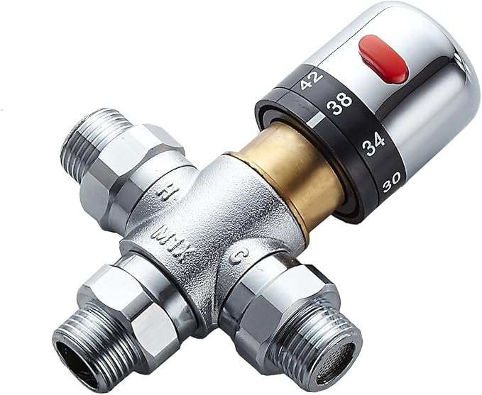 3 Way Thermostatic Water Mixing Valve DN15 Anti Scald Temperature Constant | - Image 2