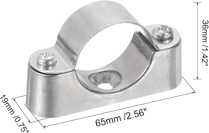 UXCELL 10-Piece Pipe Support Bracket Clamps - Image 2