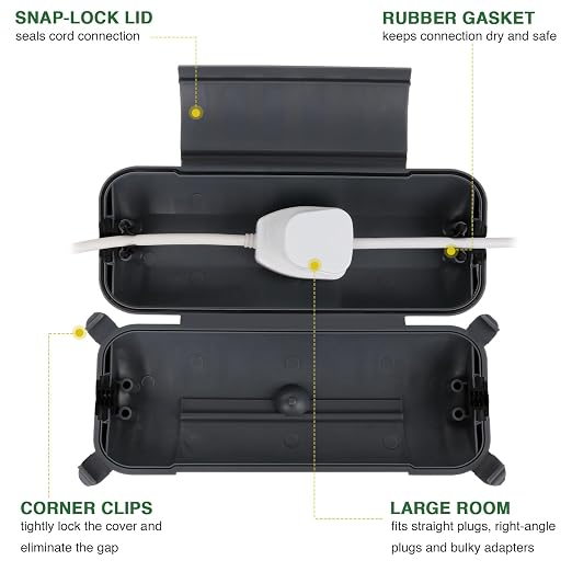 Outdoor Extension Cord Safety Cover, - Image 2
