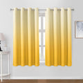 HOMEIDEAS Yellow Ombre 100% Blackout 52W x 63L 2 Panels | Gradient, Room by HOMEIDEAS