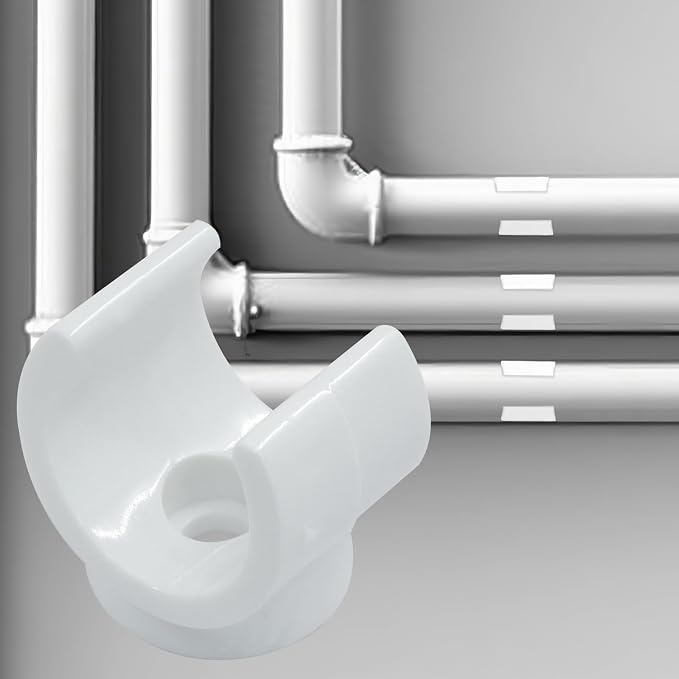 50 Pack 3/4 Inch Pipe Clamp, 20mm U-Shaped | Plastic PEX Clips, Pipe Hangers - Image 3
