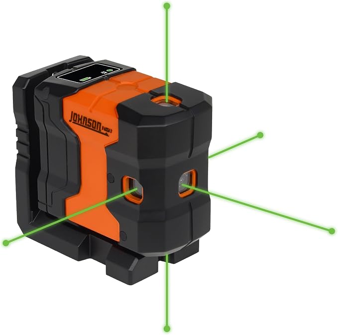 Johnson Level & Tool JDT300-GN5D Laser Level, Self-Leveling Kit 5 Dot Laser - Image 8