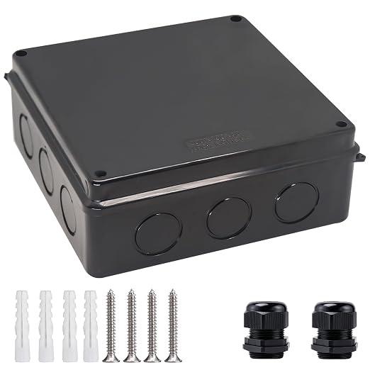 Junction Box, Reserved Holes Electrical Boxes Waterproof IP65 ABS Plastic by LuSumtly