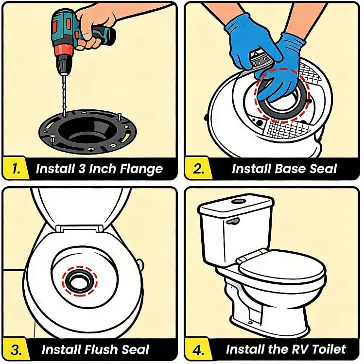 Dometic RV Toilet Seal Kit 3'' Flange - Image 5