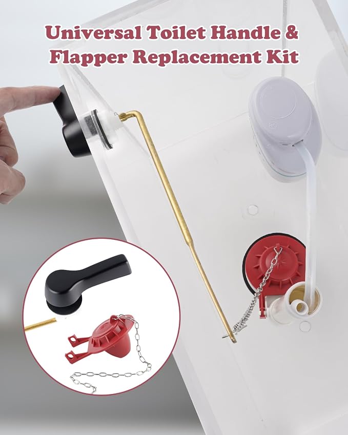 Hibbent Universal Metal Front Mount Toilet Handle - Image 3
