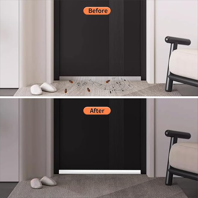 Door Weather Stripping, for Door and Window, 3/8 in x 1/4 in x 33Ft | Door Seal - Image 6