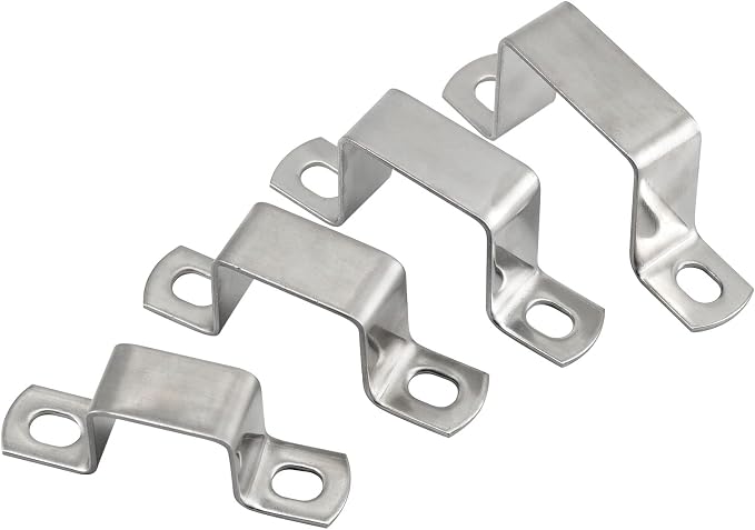 M70x70mm Square Tube Bracket 304 Stainless Steel U Shape Metal Bracket Pipe - Image 5