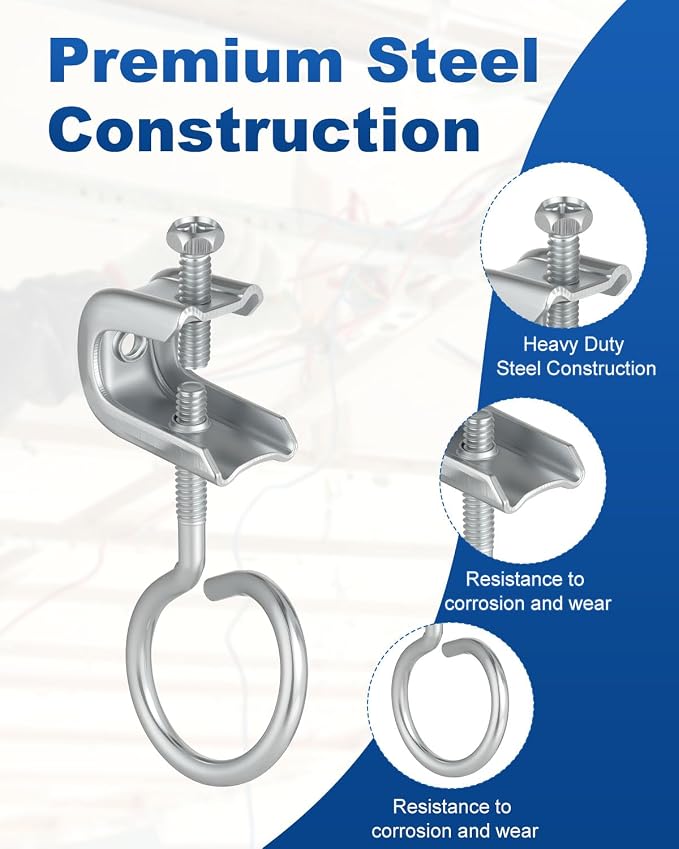 50Pack 1/4" x 20 Beam Clamps - Image 3