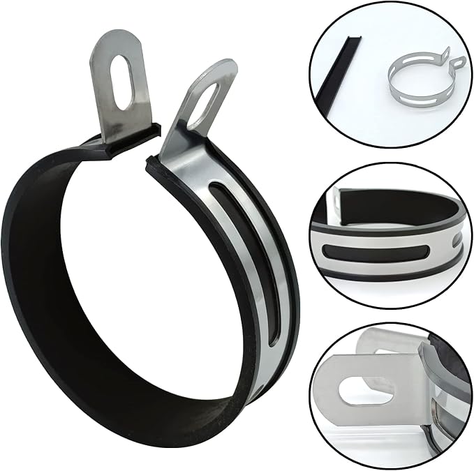 Universal Motorcycle Exhaust Clip Clamp Muffler Pipe Hanger Bracket | Half Round - Image 7