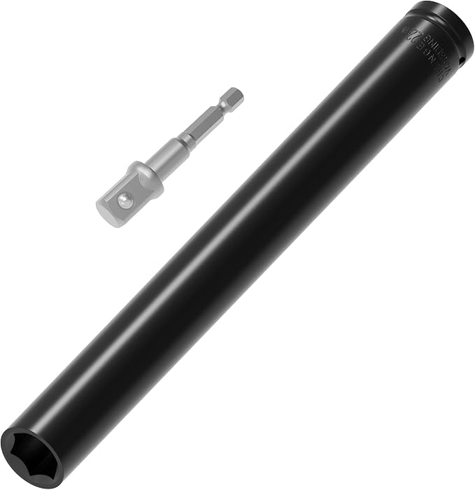 1/2" Drive 22mm Socket Accessory Set, 12 Inch Length | Deep 6-Point Impact by FOCMKEAS