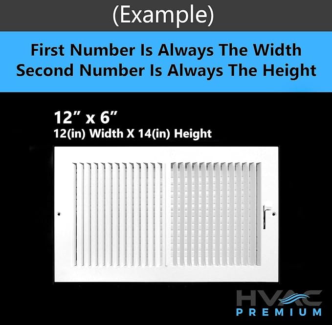 14"w X 8"h Adjustable AIR Supply Diffuser - Image 3