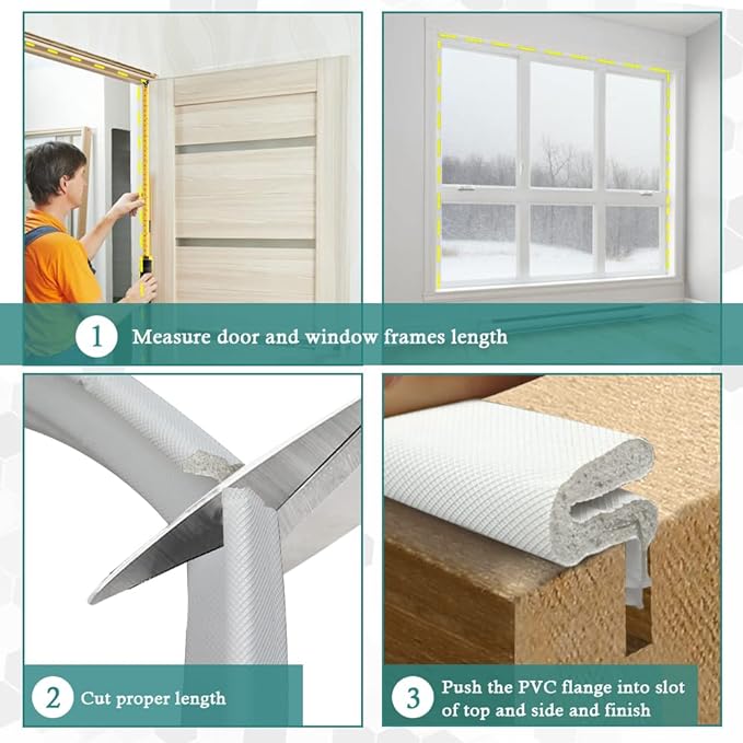 LSGCQ Kerf Weather Stripping for Door Seal Strip, 26 Ft, Front Door Seal Strip - Image 7