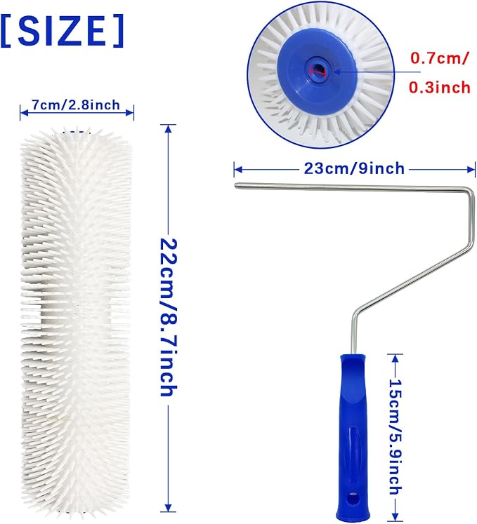 9 Inch Latex Self Leveling Screed Spiked Roller - Image 2