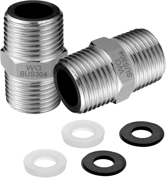 OFFO Shower Hose Extension Adapter, G1/2 to G1/2 Shower Hose Extender Fitting by OFFO
