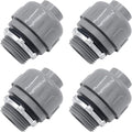4-Pack 1 Inch NPT Liquid Tight PVC Conduit Connector Fittings | straight 180 by Joyangy
