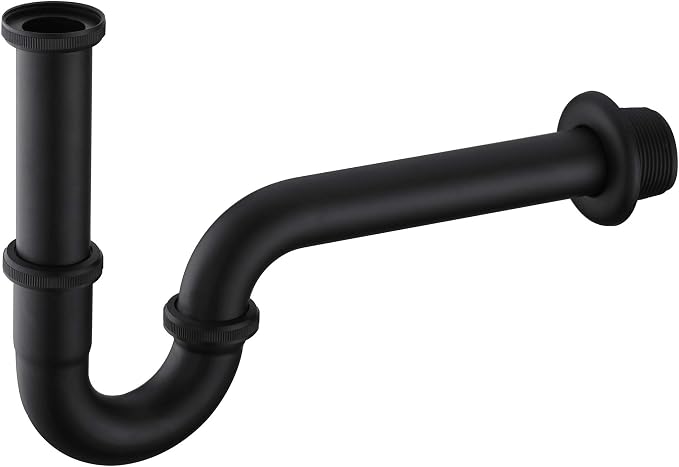 Brass P Trap, 1 1/4 Bathroom Basin Sink Waste Trap Drain Kit by Orhemus