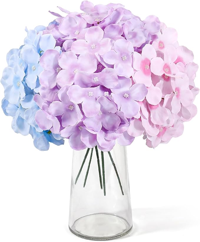 Auihiay 64Pcs Hydrangea Artificial Flowers Bulk, Faux Hydrangea Flowers | - Image 4