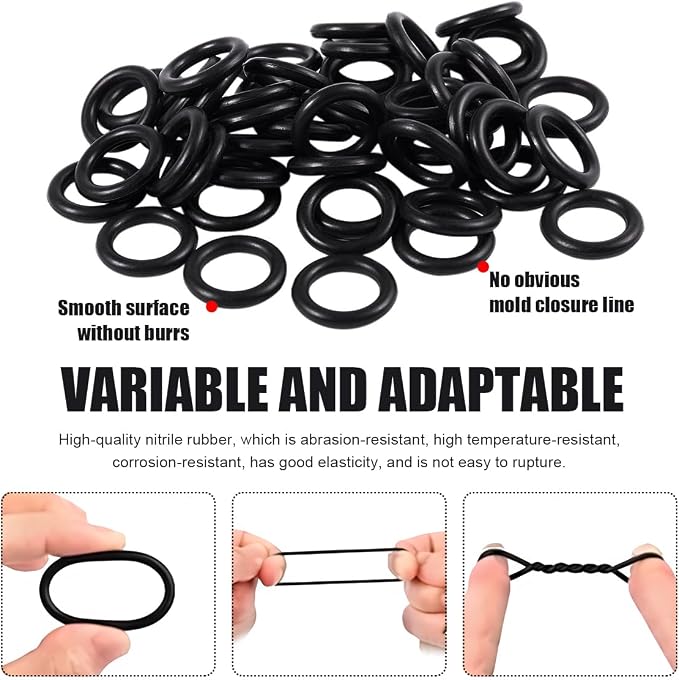 225PCS O-Ring Assortment Kit Set, 18 Sizes Rubber O Rings Sealing Gasket Washer - Image 4